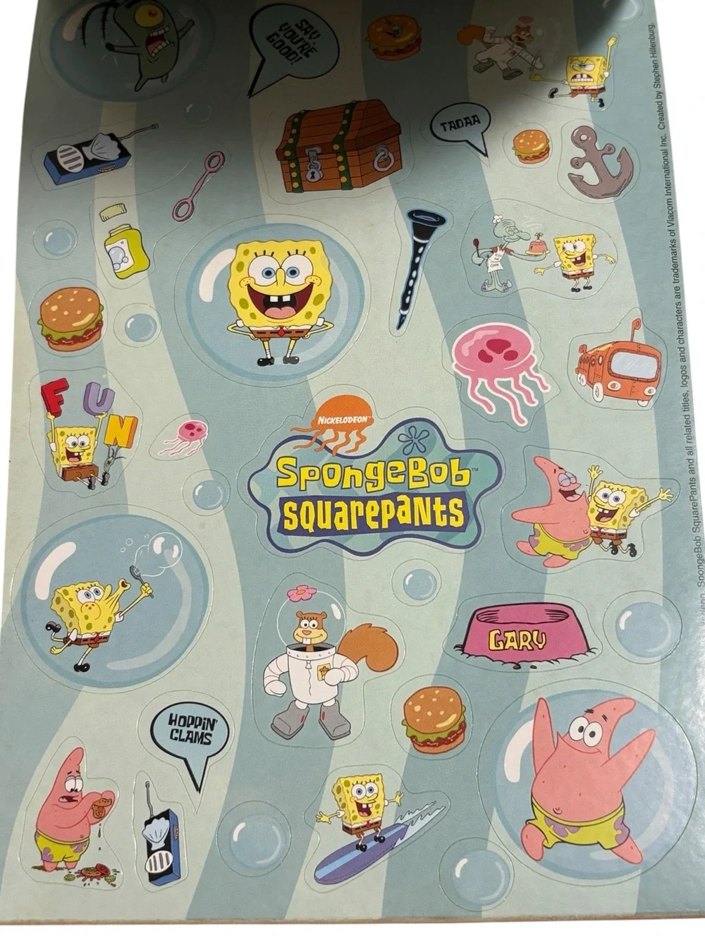 Vintage 2001 SpongeBob Squarepants Reward Decals & Certificates NEW